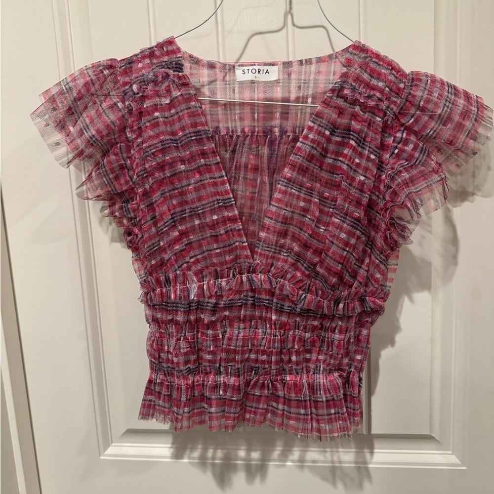 Storia cropped sheer top